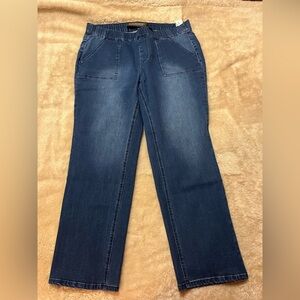 NWT Women's Dark Indigo Isaac Mizrahi - 18W Regular - Straight Leg Blue Jeans